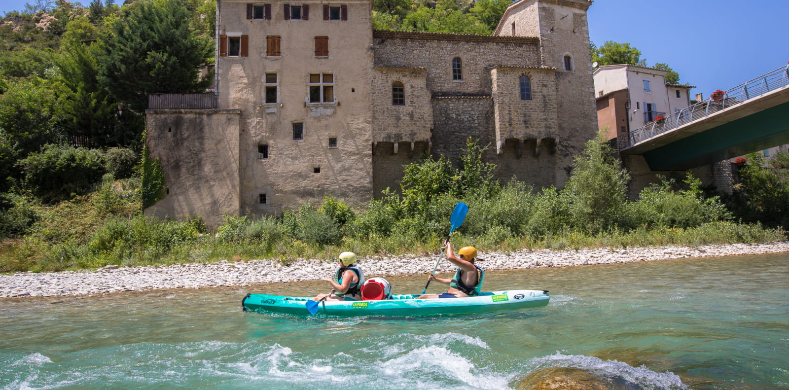 La Drôme, destination eau - activités ludiques : canoë sur la rivière Drôme à Pontaix