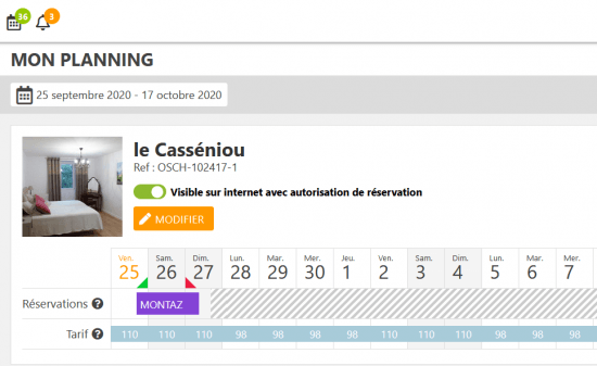 Planning dans Open Pro