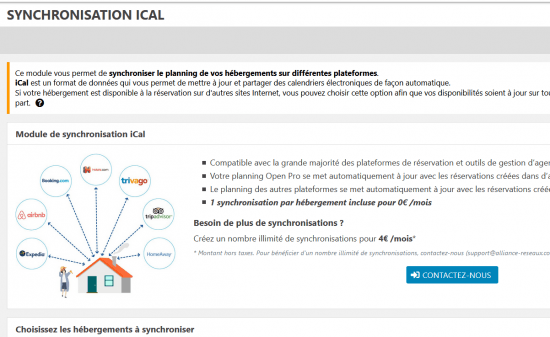 synchronisation ical dans open pro