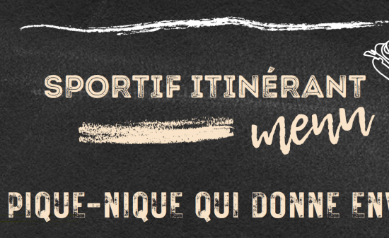 visuel d'affichage de menu pique-nique pour sportif itinérant