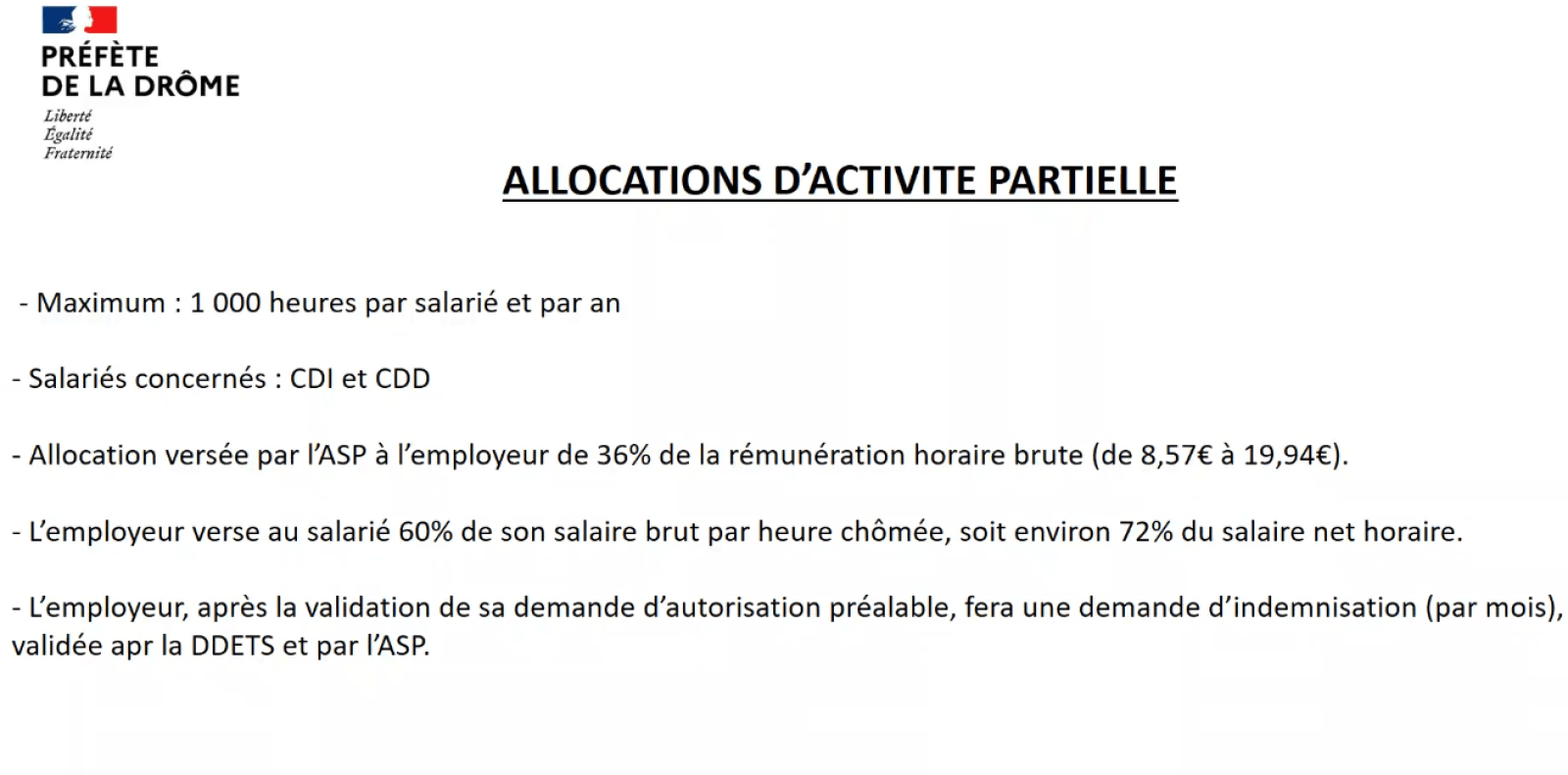 allocation activité partielle
